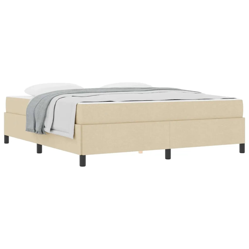 vidaXL Letto a molle Crema e Nero 180 x 200 cm