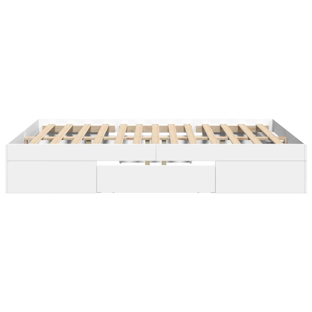 Giroletto-Struttura Letto Bianco 135x190 cm in Legno Multistrato 844411