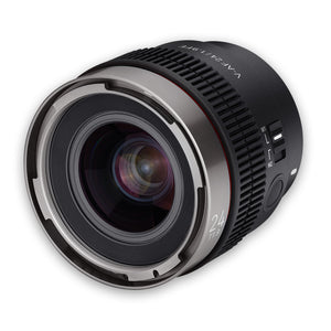 Obiettivo video V-AF 24 mm T1,9 FE compatibile con Sony E, per videocamera, con autofocus risoluzione 8K e Tally lamp, alta intensità luminosa per full-frame e APS-C