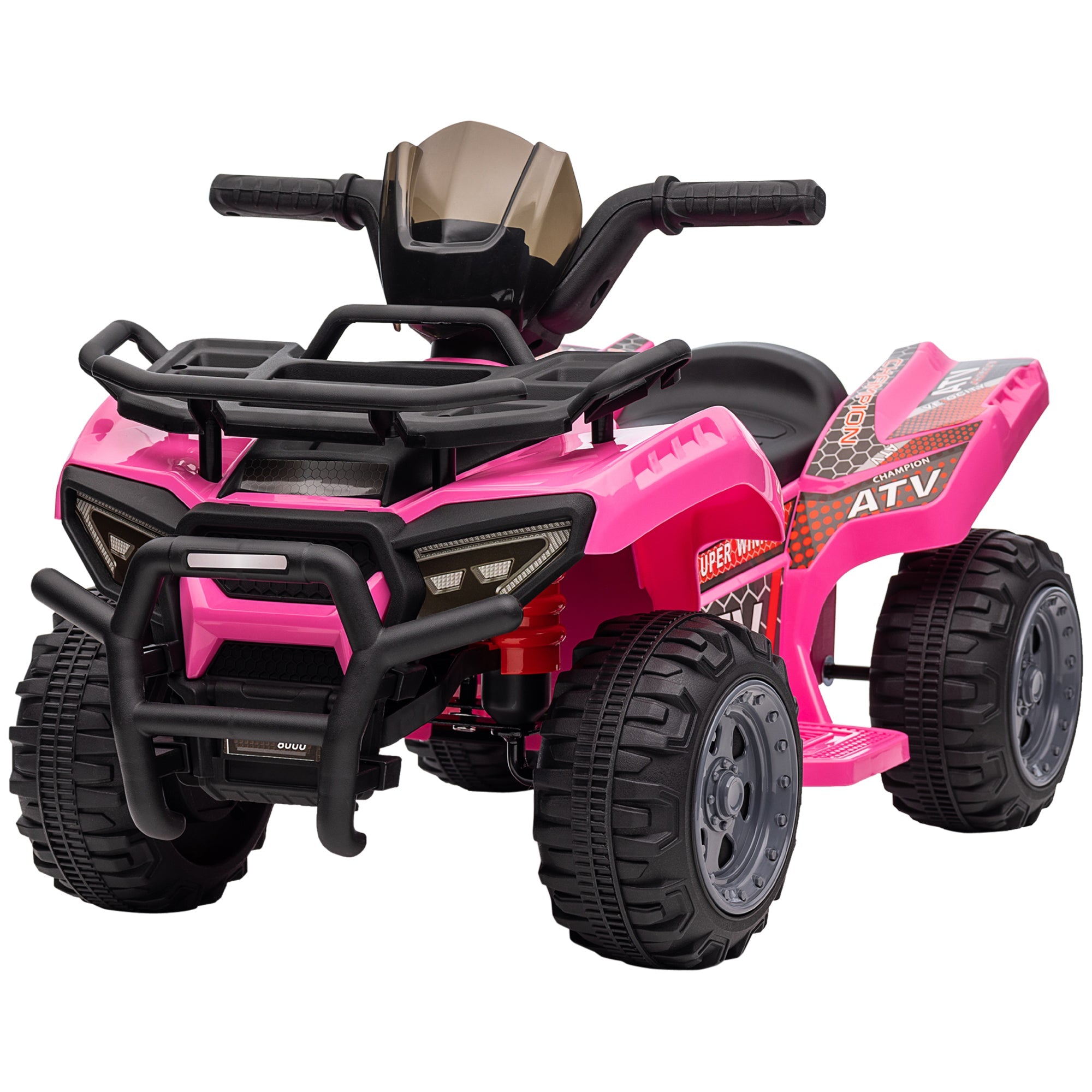 Quad Elettrico per Bambini 18-36 Mesi con Batteria Ricaricabile 6V 70x42x45 cm in Metallo e PP Rosa