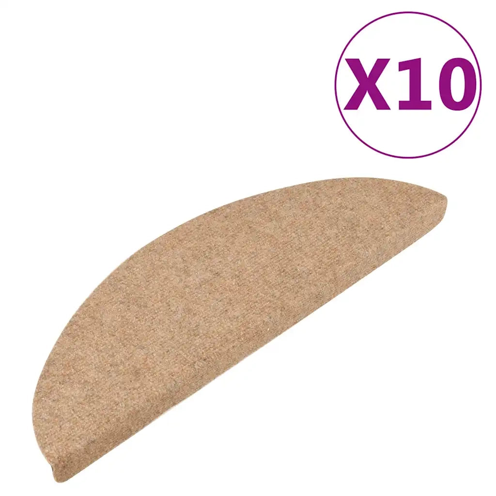 Tappetini Autoadesivi per Scale 10pz Beige 56x17x3 cm 355250