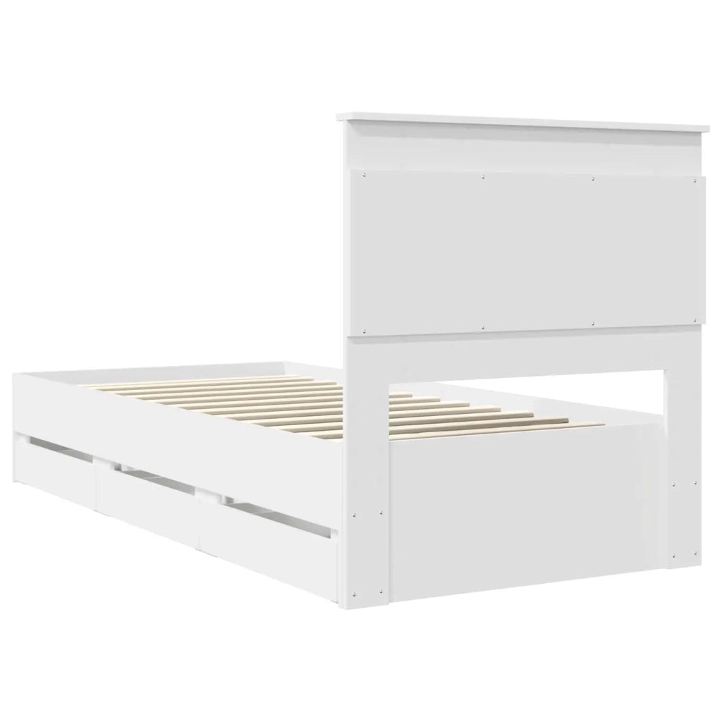 Struttura del letto Bianco 75 x 190 cm Legno Ingegnerizzato