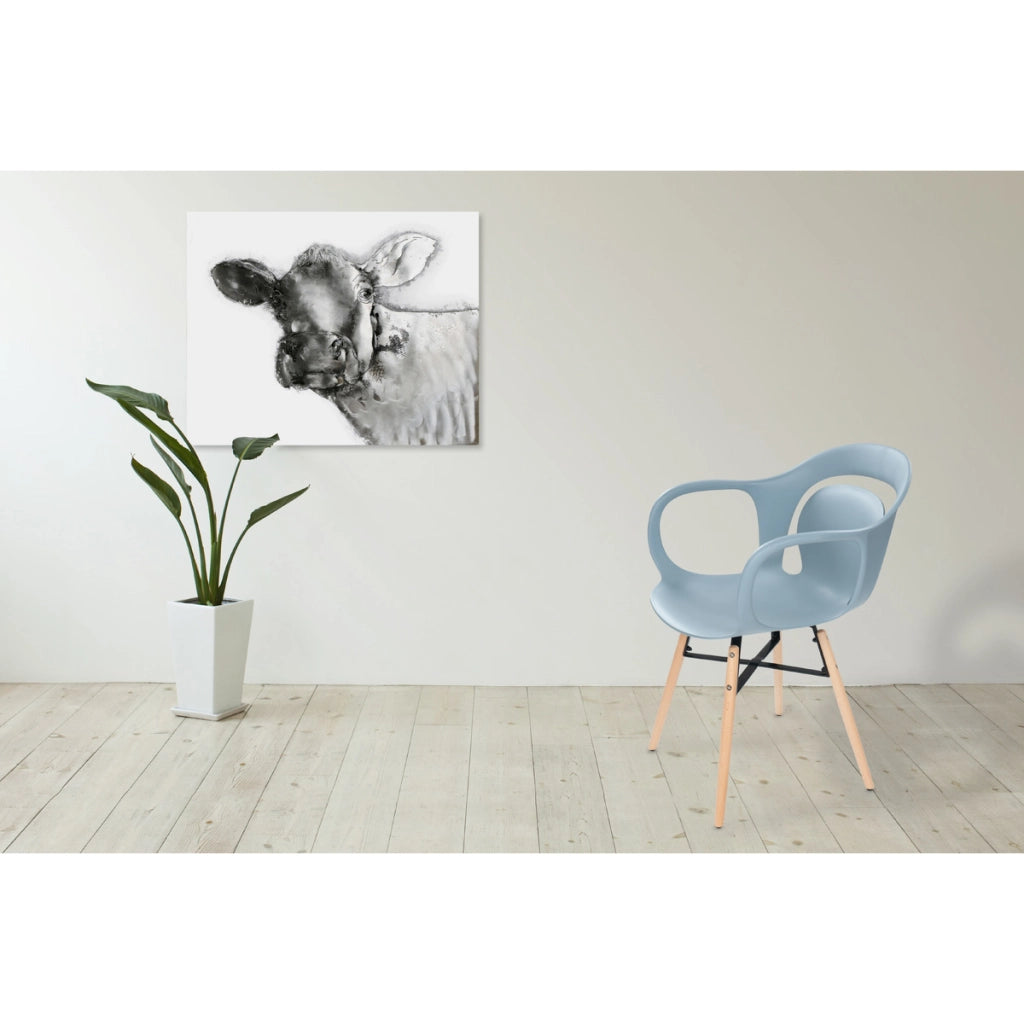 Set 4 sedie Chuck moderne in polipropilene blu grigio