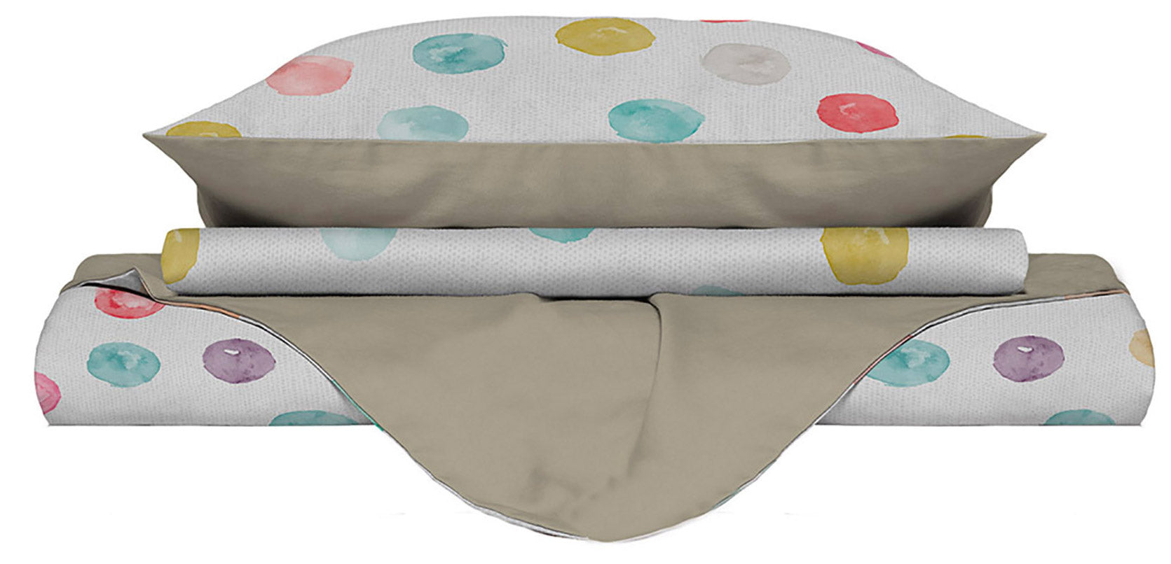 Copripiumino Singolo con Federe Stampato in Microfibra Baloon