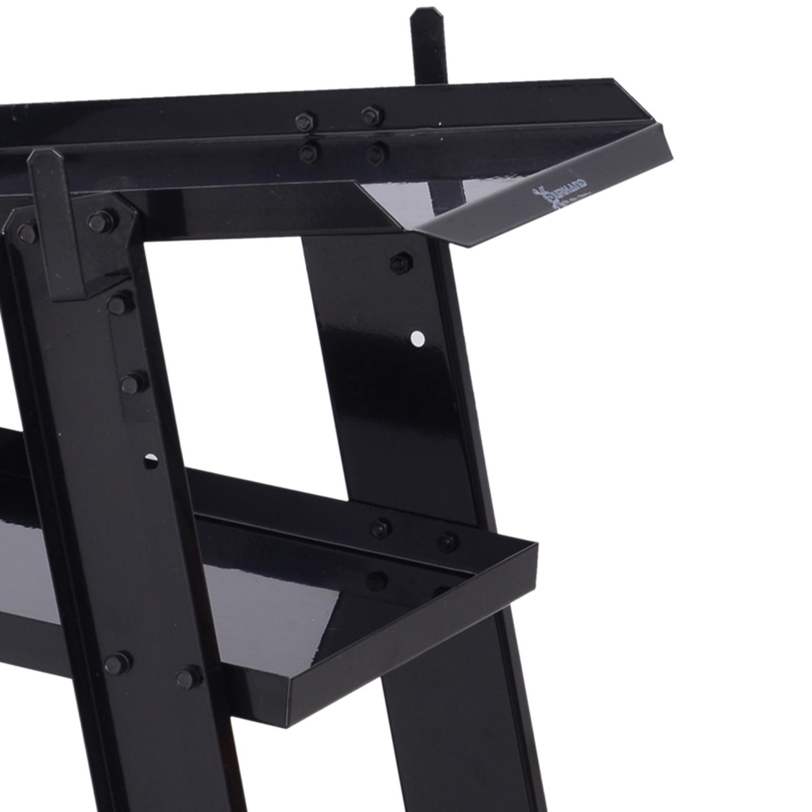 Carrello Porta Utensili Attrezzi a 3 Ripiani 4 Ruote Max 50kg Nero 71x70x39 cm