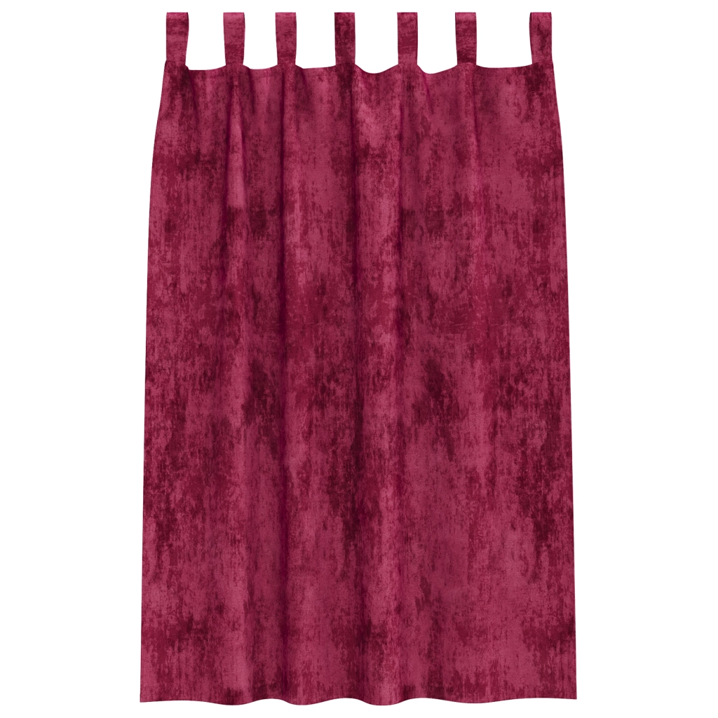Tende 2 pz con Occhielli Rosso Vino 175x140 cm