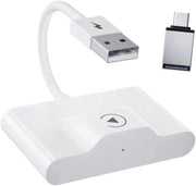 Adattatore CarPlay senza fili per interfaccia USB - Plug-and-play - Box di connessione CarPlay portatile per superfici piane - Convertitore da cablato a senza fili - Integrazione facile - Connessione automatica.