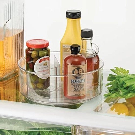 Draaiplateau carrousel/kruidenrek per flessati e contenitori, ideale per la cucina, trasparente