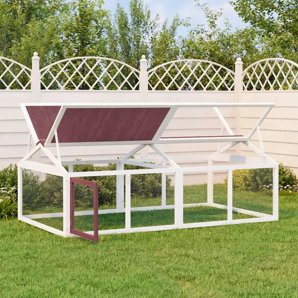 Box per Animali Moka 200x112,5x74 cm in Legno Massello di Pino CFW5760125