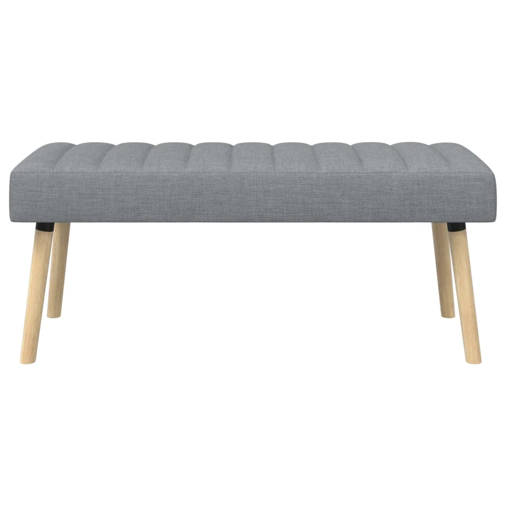 Panchina trapuntata a canale Grigio Chiaro 110 x 40 x 46 cm 42038487