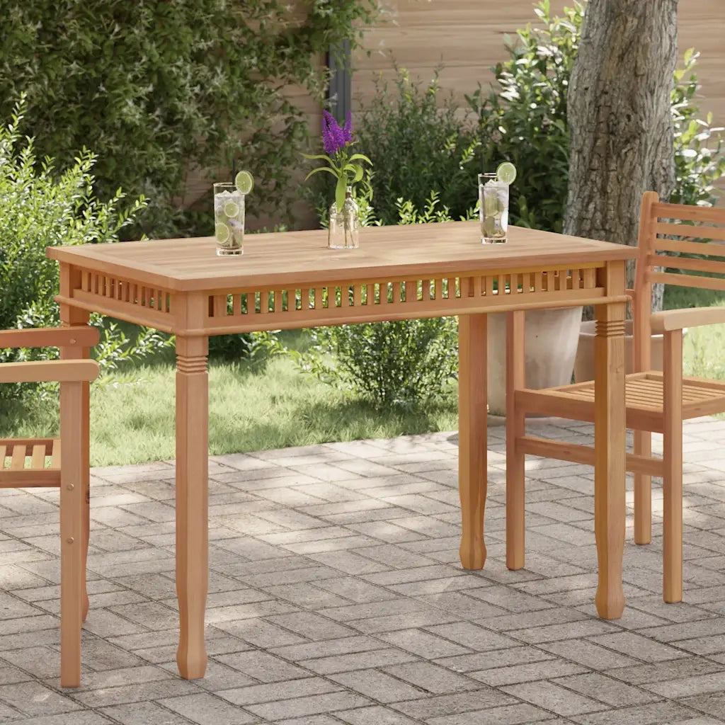 Tavolo da Pranzo per Giardino 120x65x80 cm in Massello di Teak 49385