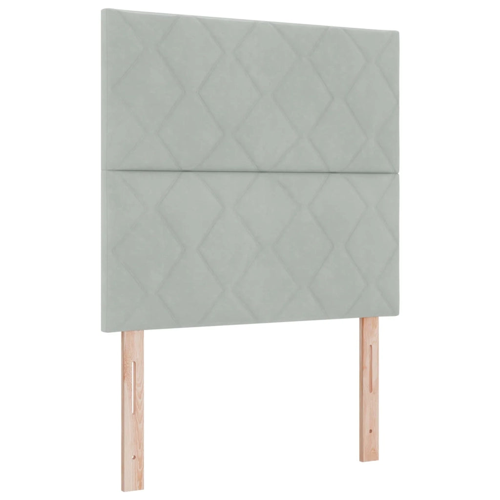 Letto ottomano con materasso Grigio Chiaro 120 x 200 cm Velluto 3457785
