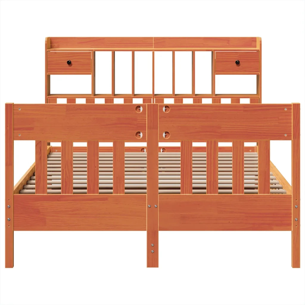 Giroletto senza Materasso Marrone Cera 150x200 cm Legno di Pino 3323259