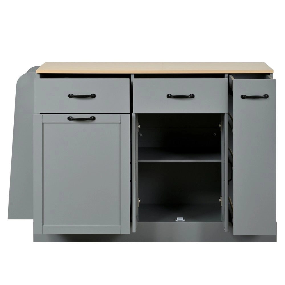 Credenza con Cassetti e Scomparto Rifiuti ¨C MINIMAL ¨C Grigio