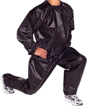 Kit di allenamento impermeabile per uomo/donna - giacca e pantaloni in PVC - vita elastica - effetto dimagrante - forma perfetta