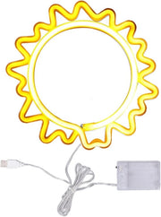 Lampada Neon - Illuminazione Decorativa - Decorazione Per Parete - Materiale Sicuro Senza Vetro - 27 x 27 cm - Bianco