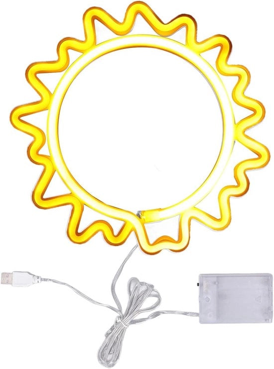 Lampada Neon - Illuminazione Decorativa - Decorazione Per Parete - Materiale Sicuro Senza Vetro - 27 x 27 cm - Bianco
