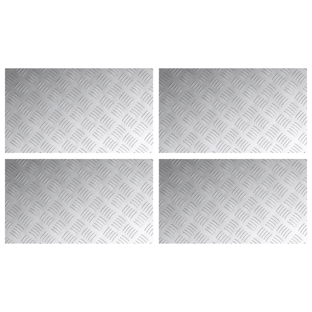 Pannelli in alluminio a quadri 4 pezzi Antiscivolo 70x40 cm