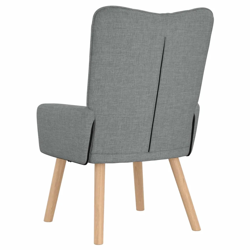 Poltrona | Sedia Relax Grigio chiaro 63 x 67 x 94 cm Tessuto e compensato