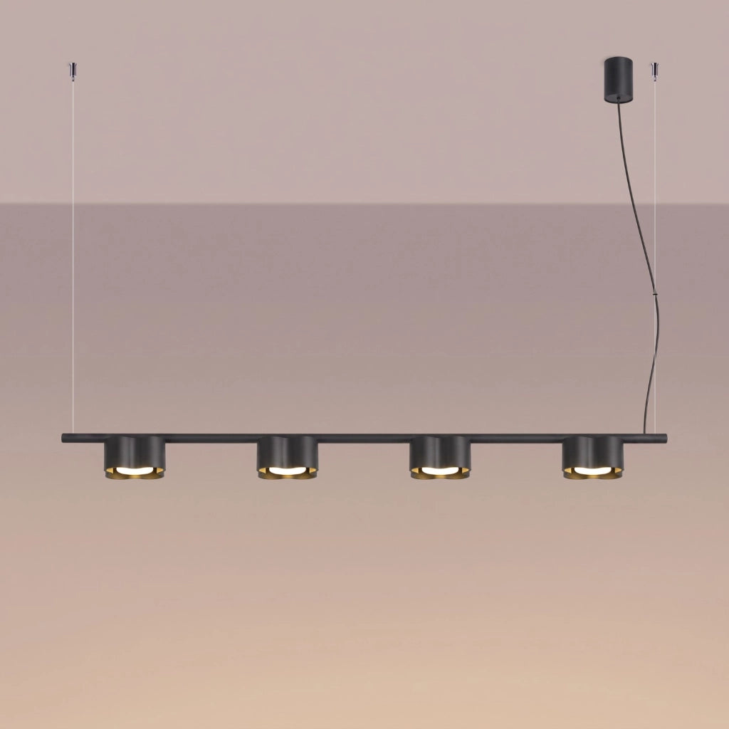 Lampadario OVIO 4 nero Gx53