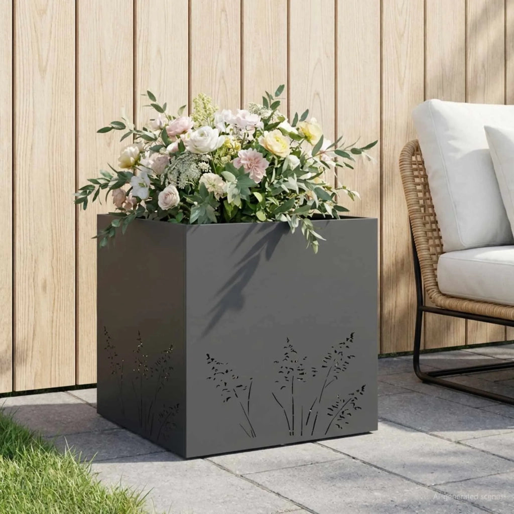 Vaso da giardino Antracite 50 x 50 x 49 cm 8005796
