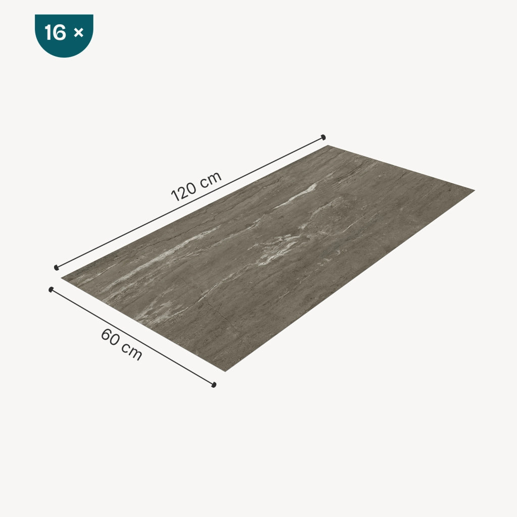 Set Bladel di 16 Pannelli Decorativi in PVC per Parete - Effetto Pietra Ash Grey [neu.haus]