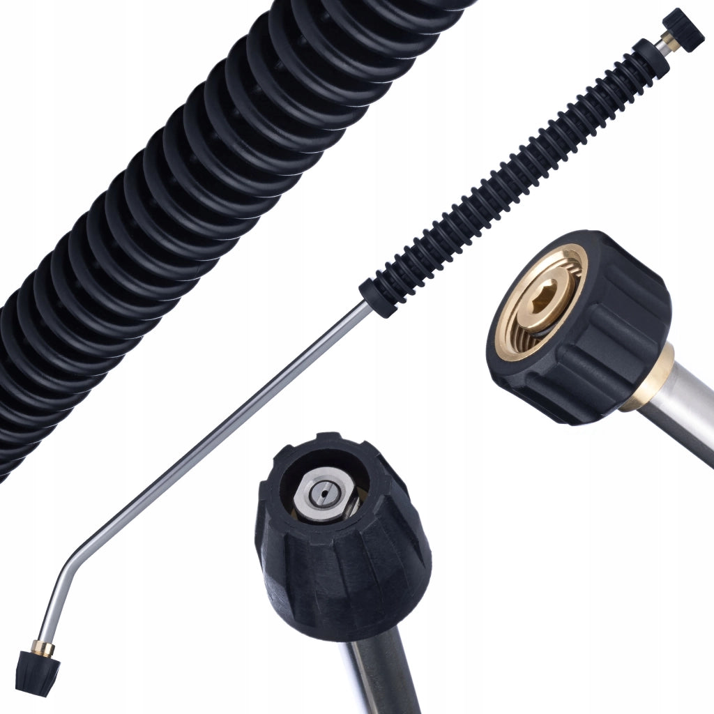 Pistola Alta Pressione con Lancia e Ugello in Acciaio Rosfix ProLine M22 FlatJet | Filettatura M22x1,5