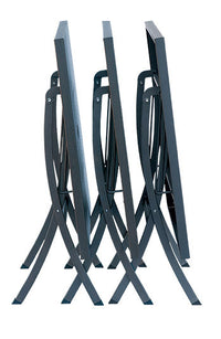 Tavolo da Giardino Pieghevole 80x80x75 cm in Acciaio RD Italia Hermes 80 Antracite