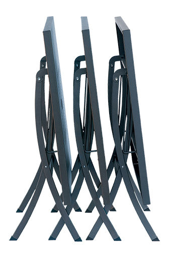 Tavolo da Giardino Pieghevole 80x80x75 cm in Acciaio RD Italia Hermes 80 Antracite