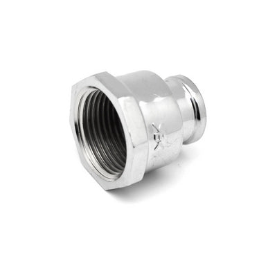 MANICOTTO RIDOTTO DIRITTO FF IN OTTONE CROMO IBP- 3/4 x 1/2 -CONF- FAIDF- pezzi 1