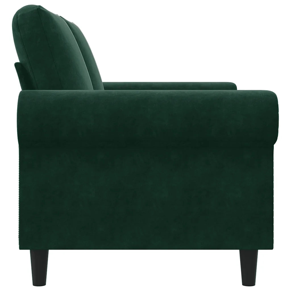 Divano a 2 Posti-Sofa 2 Posti Verde Scuro 120 cm in Velluto 151017