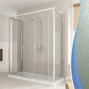 Box Doccia 3 lati 80x120x80 CM H198 stampato C mod. Young Trio 2 Ante