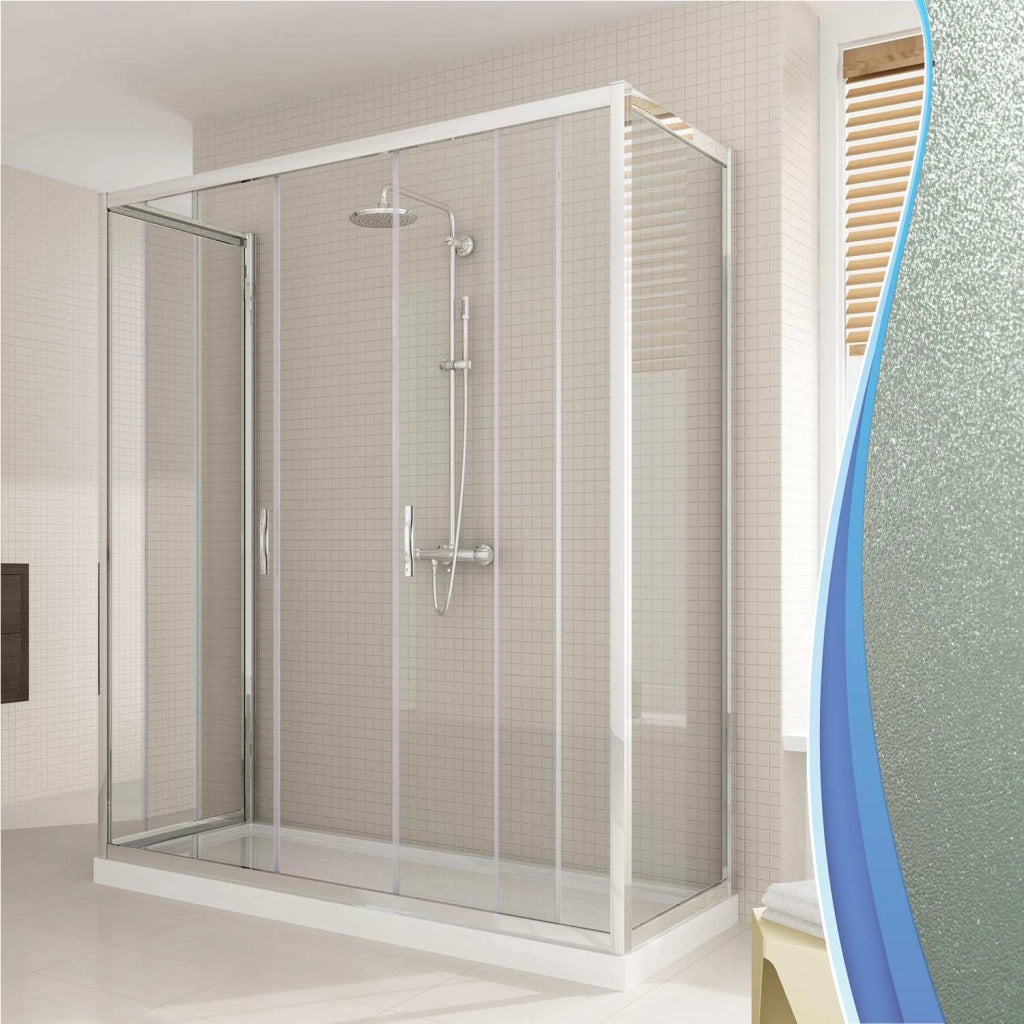 Box Doccia 3 lati 80x120x80 CM H198 stampato C mod. Young Trio 2 Ante