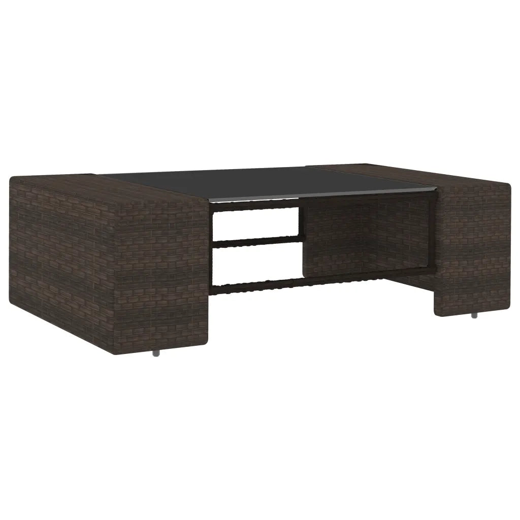 Set Divani da Giardino 2 pz in Polyrattan Marrone cod mxl 63748