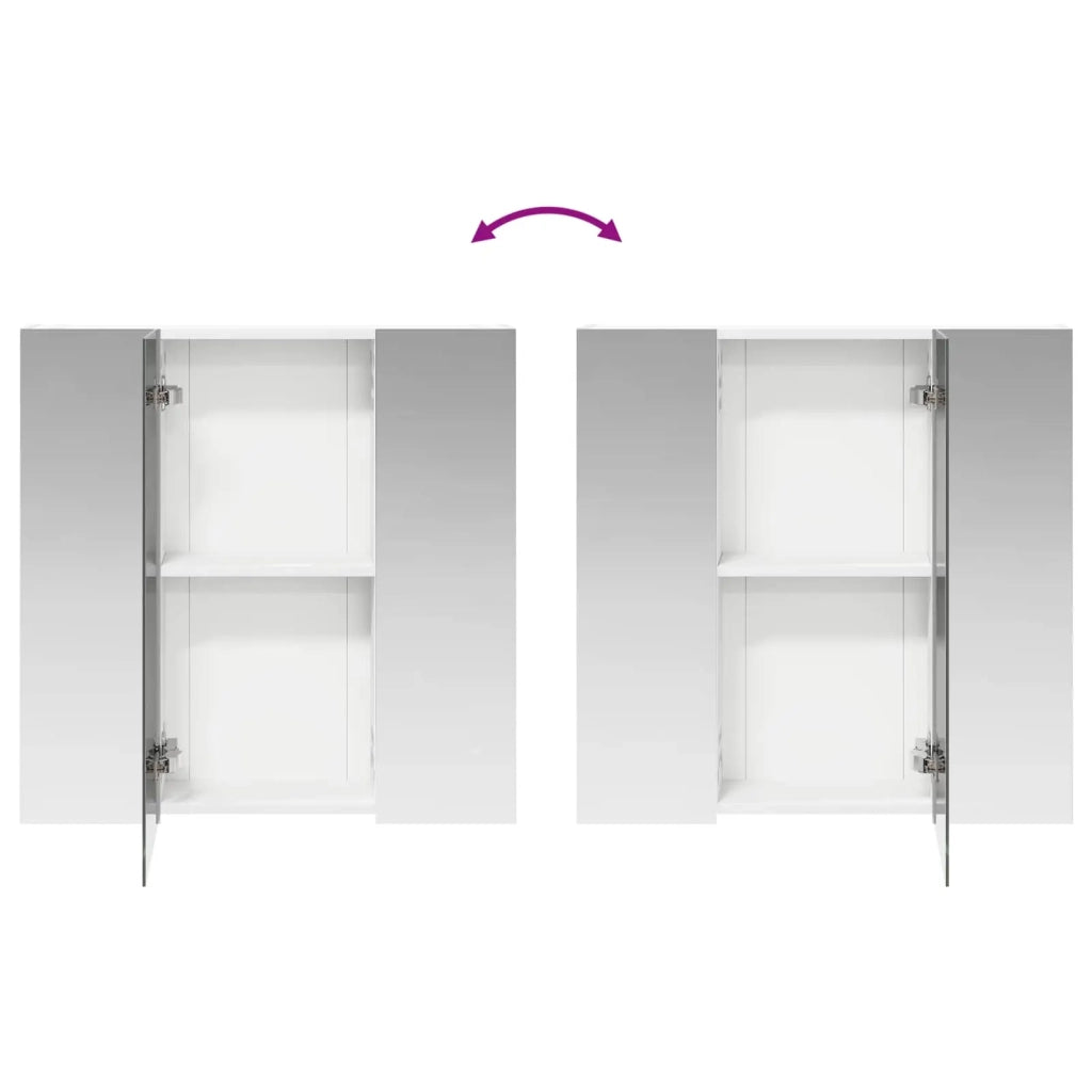 Mobiletto per specchio da bagno Bianco 70 x 14,5 x 70 cm 889087