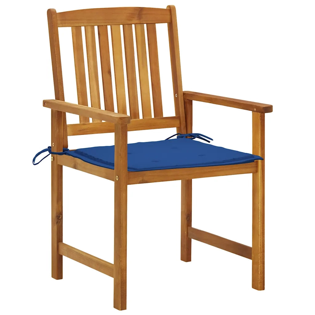 Sedie da Giardino con Cuscini 2 pz in Massello di Acacia cod mxl 7903