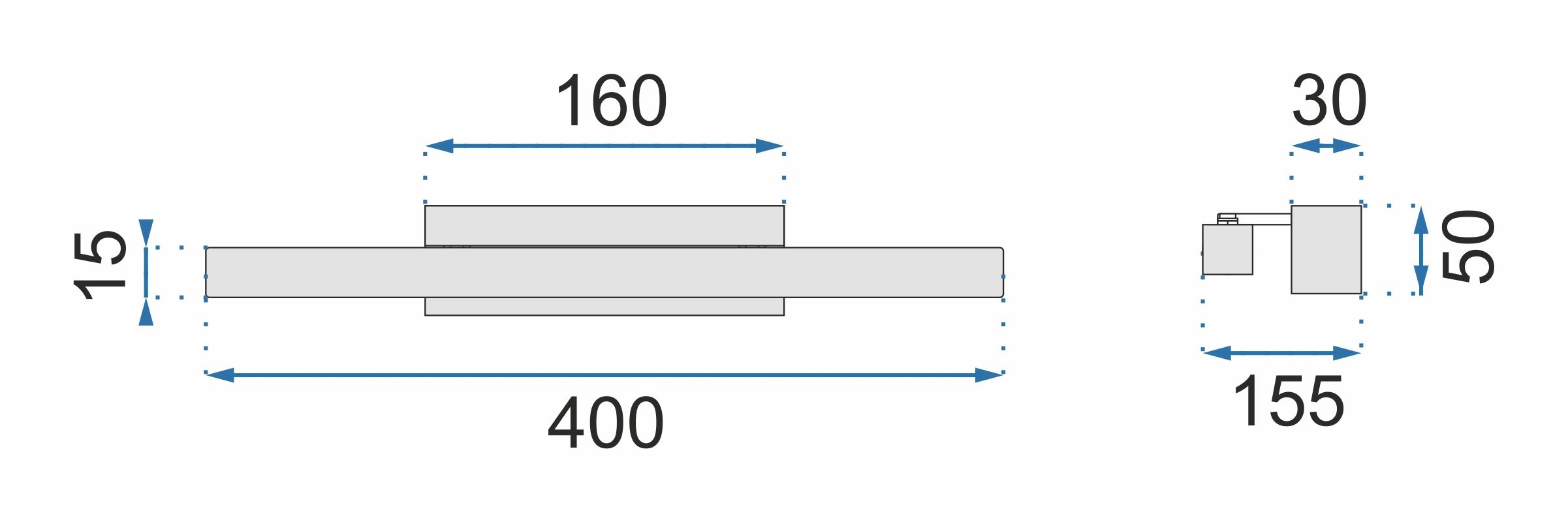 Lampada Da Parete Gold 40cm APP833-1W