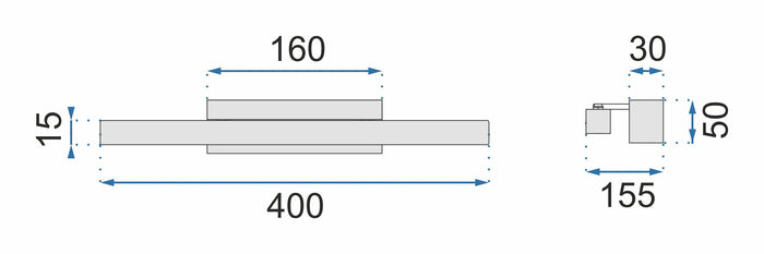 Lampada Da Parete Gold 40cm APP833-1W