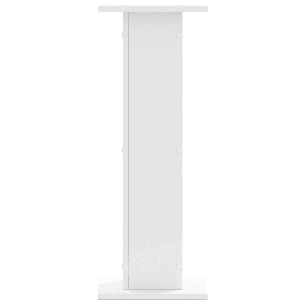 Supporti per Piante 2 pz Bianchi 30x30x80 cm Legno Multistrato