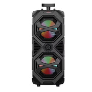 Trade Shop - Altoparlante Wireless Portatile Fm Karaoke Usb Tf Aux Luci Led Bluetooth Microfono Tws -