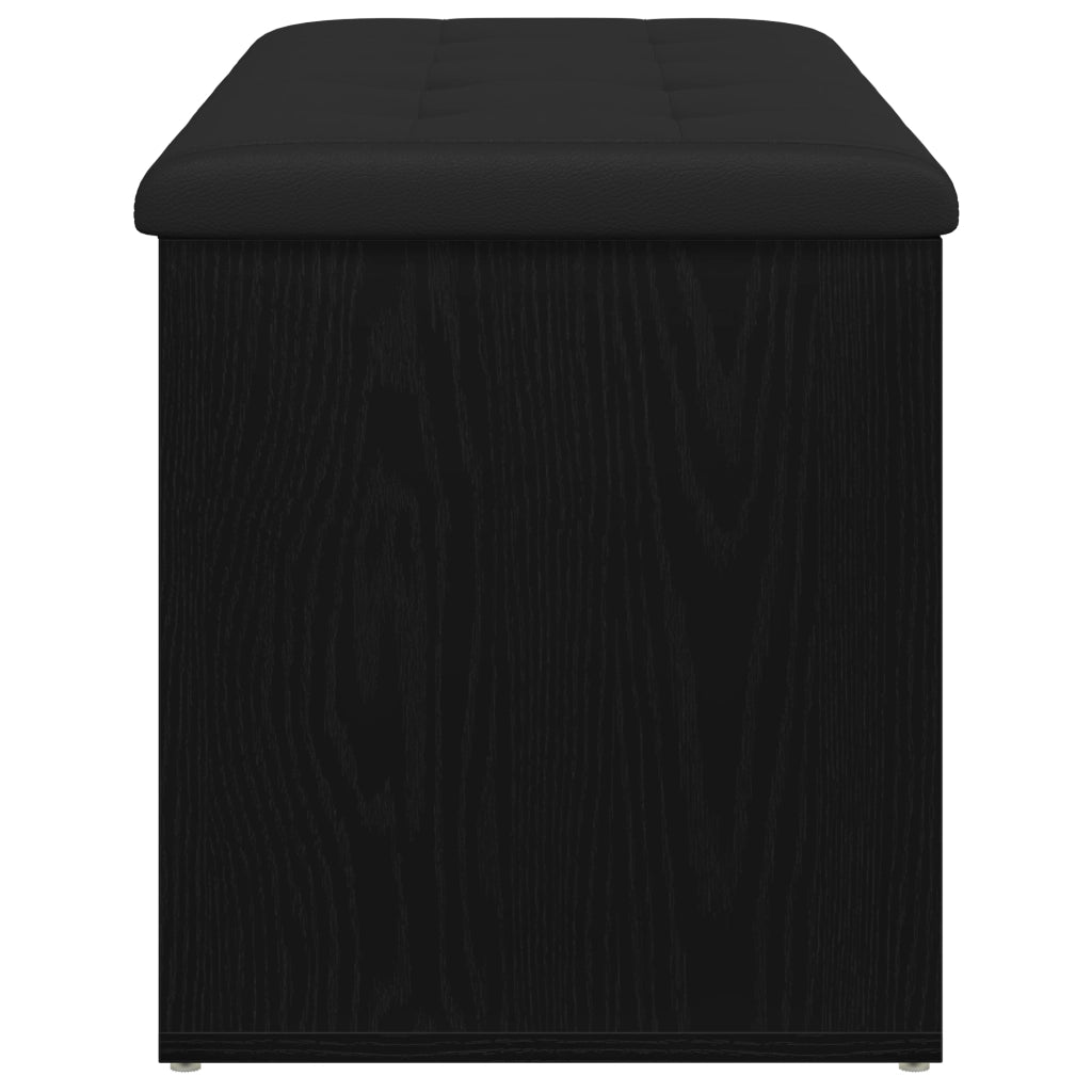 panchina da giardino  Nero Rovere 100x40x45 cm Legno ingegnerizzato