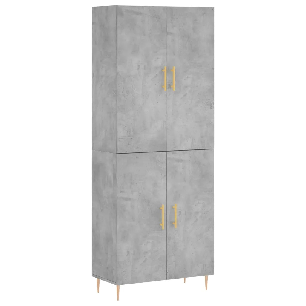 Credenza Grigio Cemento 69,5x34x180 cm in Legno Multistrato 3195671