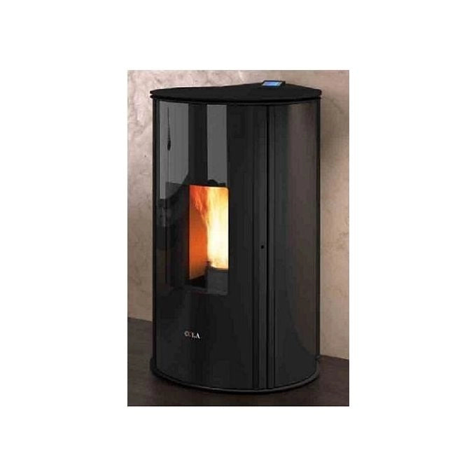 COLA LAK4H90Y WAVE Stufa a pellet Vetro installazione libera colore Nero