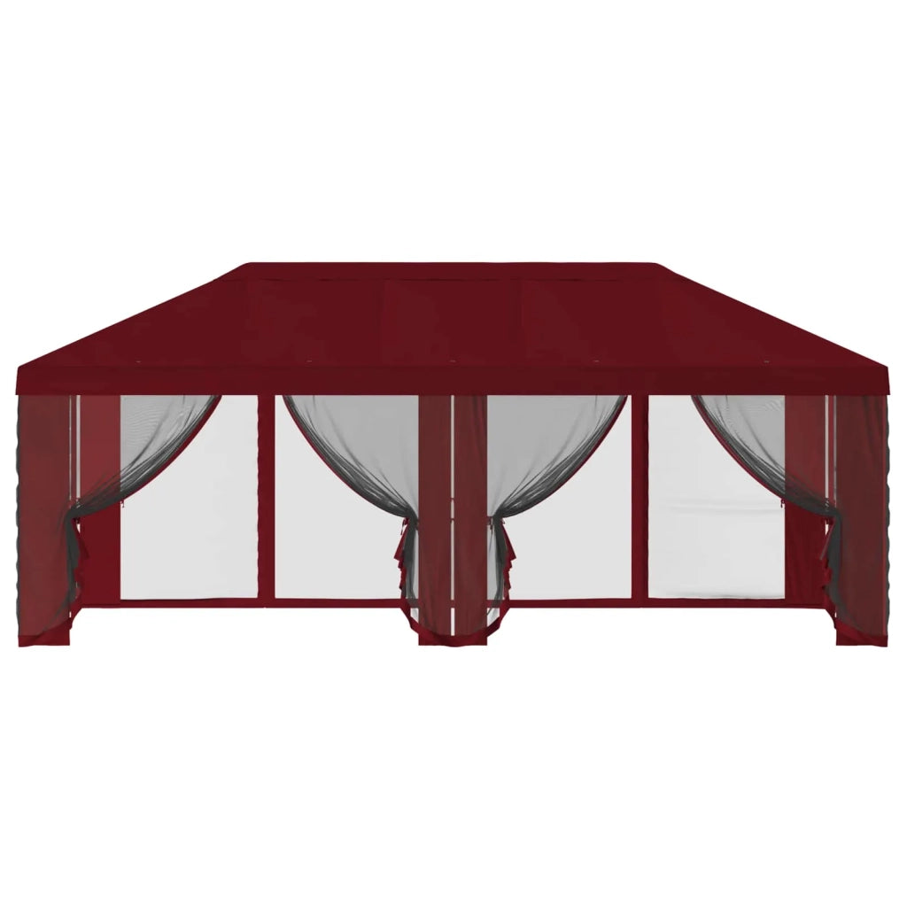 Copertura Gazebo con Pareti Laterali 6 x 3 m Borgogna 900420