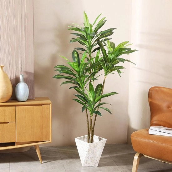 Pianta ornamentale artificiale 150 cm | Piantine tropicali per soggiorno, balcone e camera da letto | Decorazione perfetta per ogni spazio