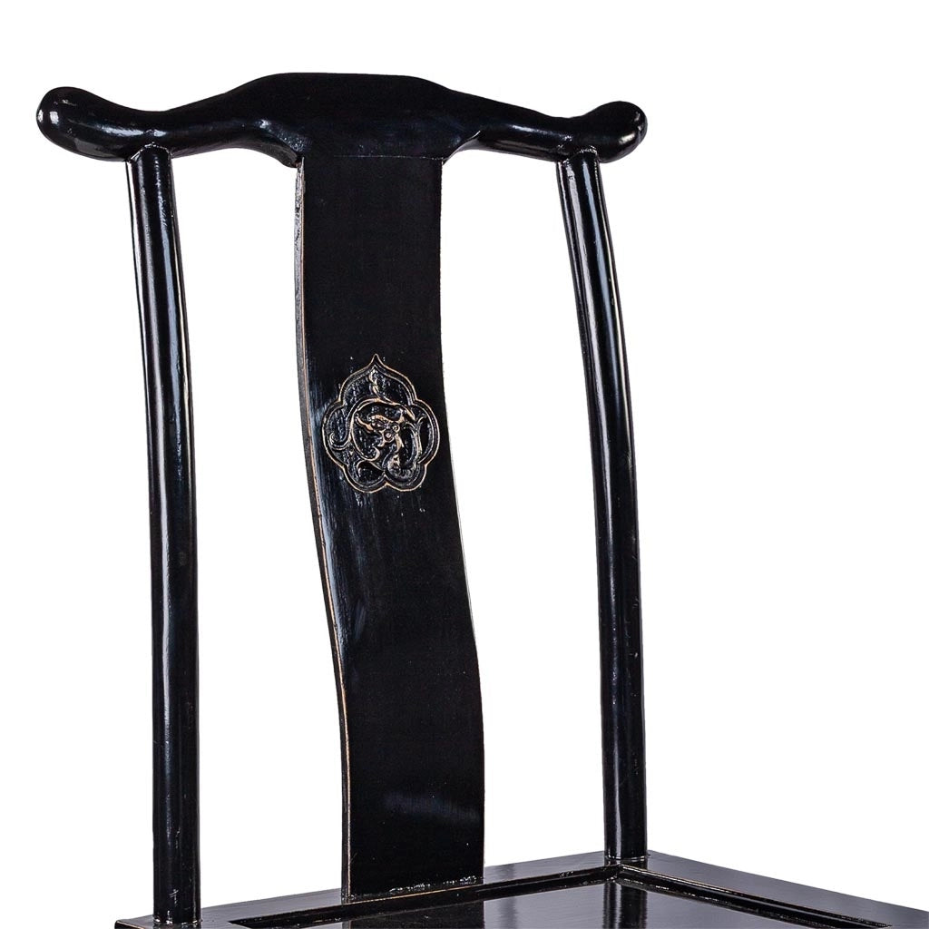 Sedia in legno nero 49x42x119/48h