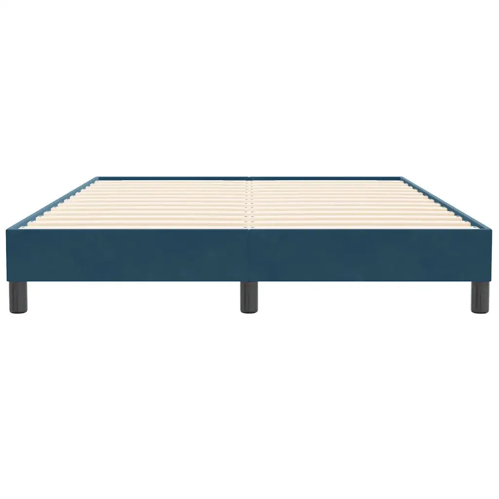 vidaXL Giroletto a Molle senza Materasso Blu Scuro 160x210 cm Velluto