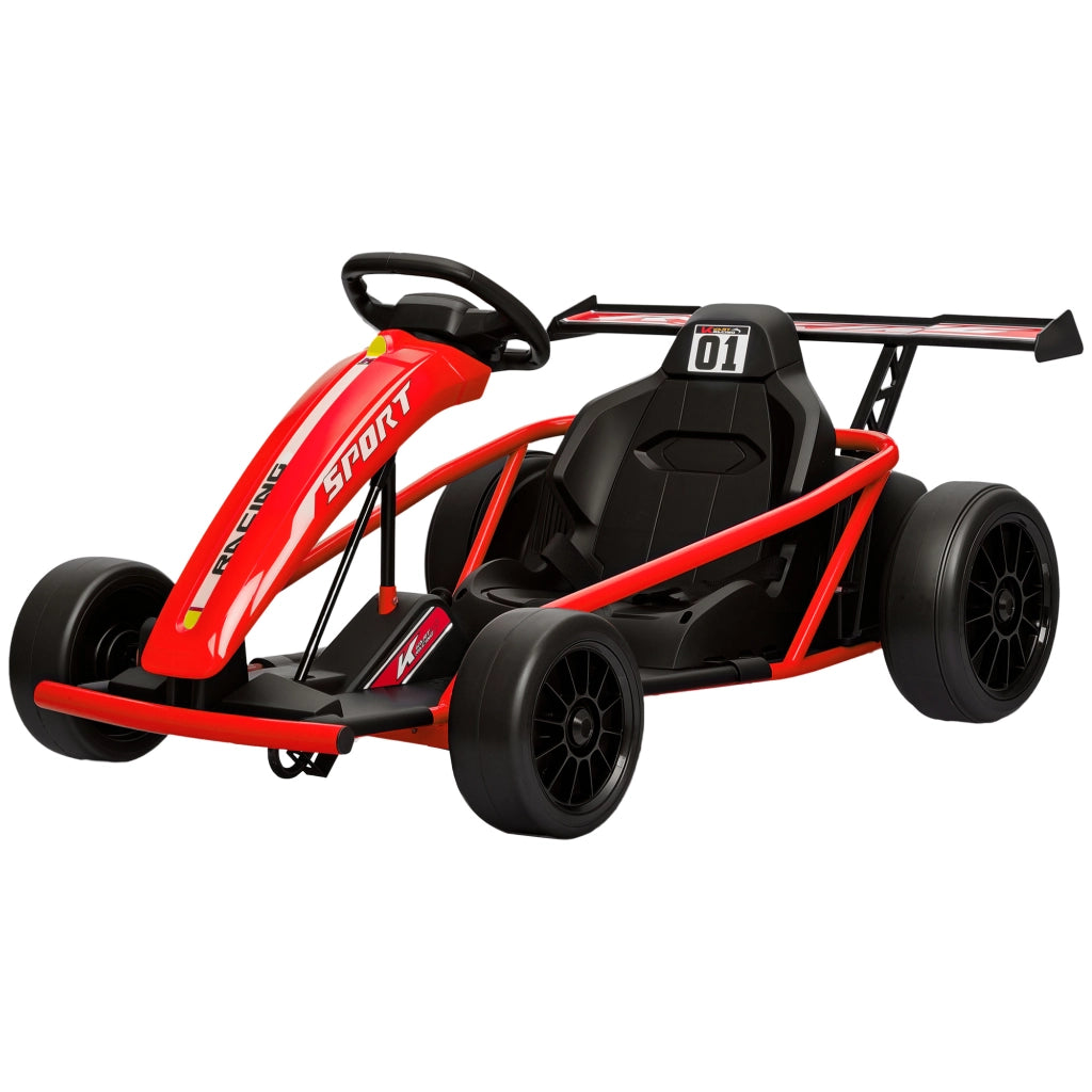 Go-Kart Elettrico per Bambini ¨C Xylo ¨C 2x24V, Modalit¨¤ Drift, Rosso, 119x77x54cm