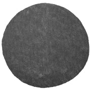 Tappeto shaggy grigio scuro 140 cm moderno tappeto rotondo trapuntato a Pelo Lungo