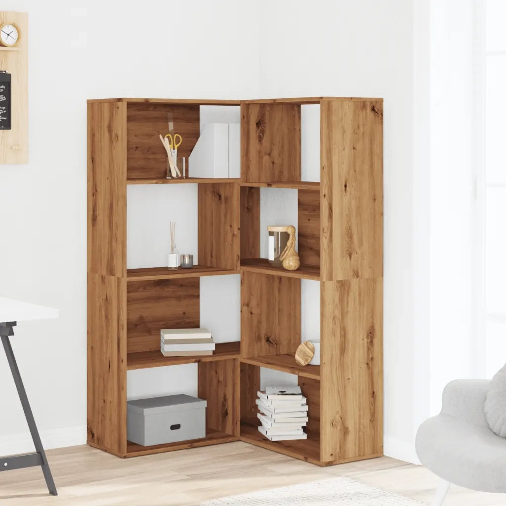 Libreria 4 Ripiani Rovere Artigianale 85x85x140 cm Truciolare 3307818